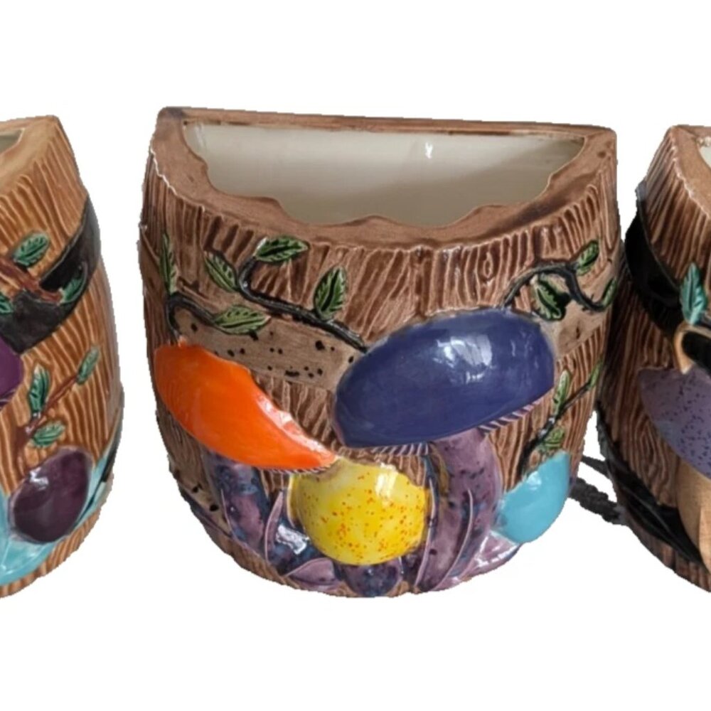 Arnels 1978 Mushroom flat back wall planters